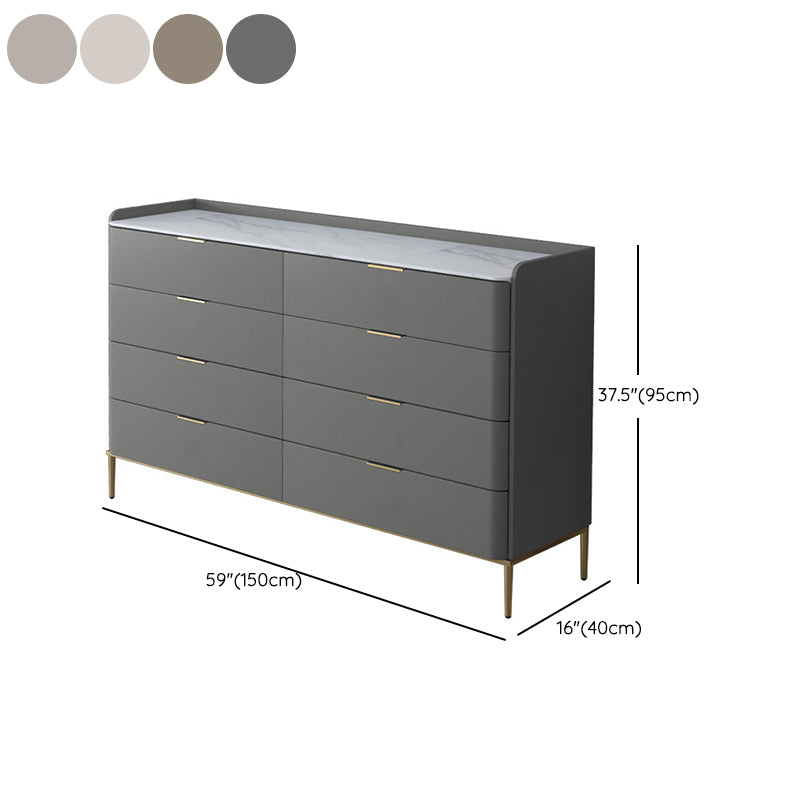 Classic Glam Storage Chest Stone Dresser with 8/9 Drawers , 15.6-inch Width