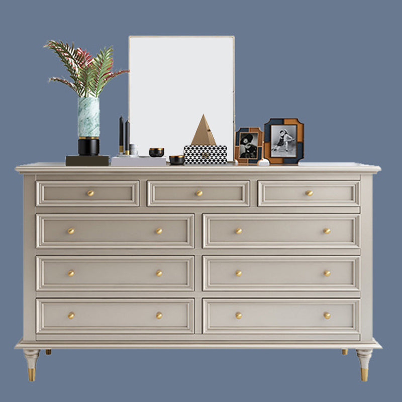 Classic Glam Storage Chest Solid Wood Dresser , 17.55-inch Width