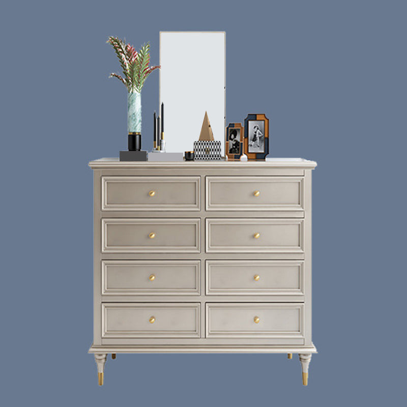 Classic Glam Storage Chest Solid Wood Dresser , 17.55-inch Width