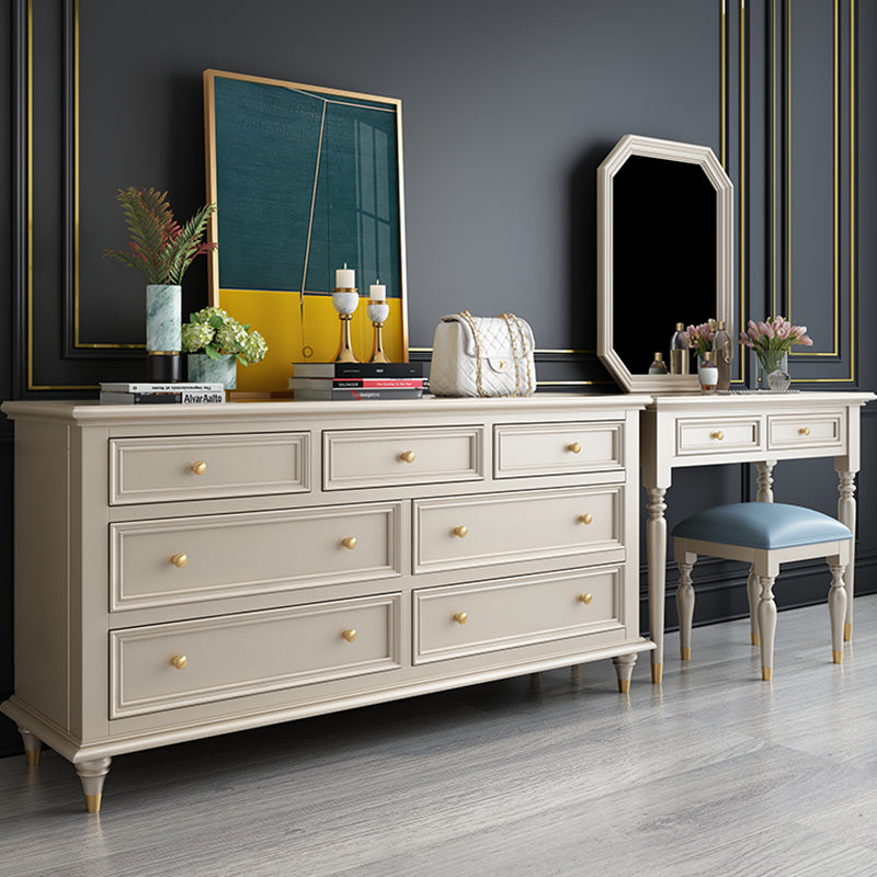 Classic Glam Storage Chest Solid Wood Dresser , 17.55-inch Width