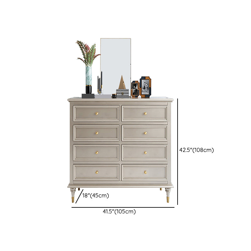 Classic Glam Storage Chest Solid Wood Dresser , 17.55-inch Width