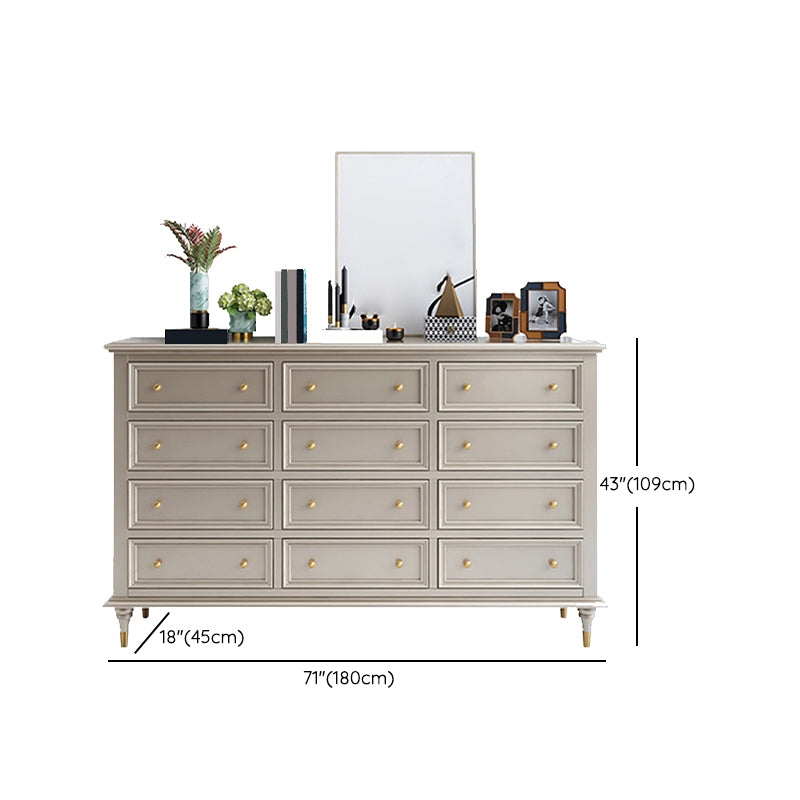 Classic Glam Storage Chest Solid Wood Dresser , 17.55-inch Width