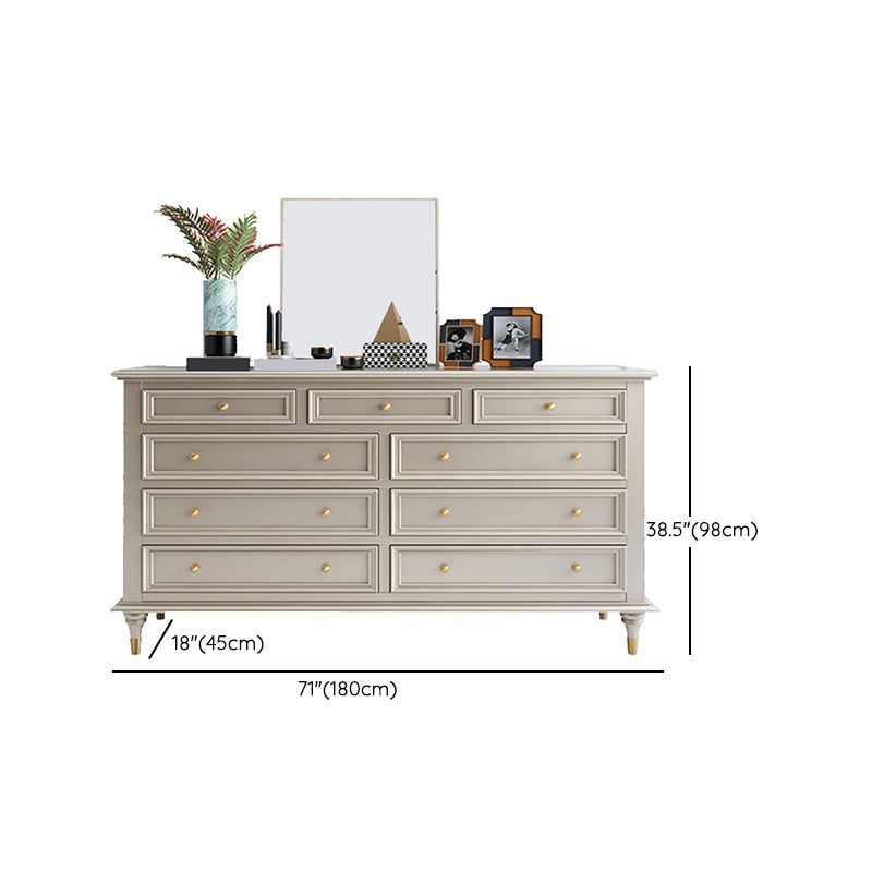 Classic Glam Storage Chest Solid Wood Dresser , 17.55-inch Width