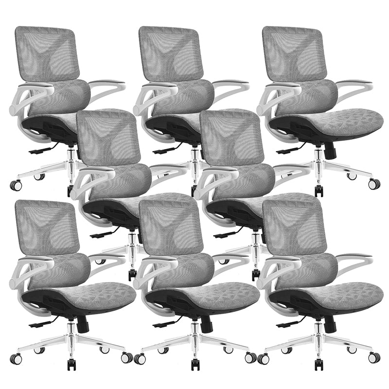 Removable Arms Desk Chair Modern Adjustable Seat Height Swivel Chair with Wheels