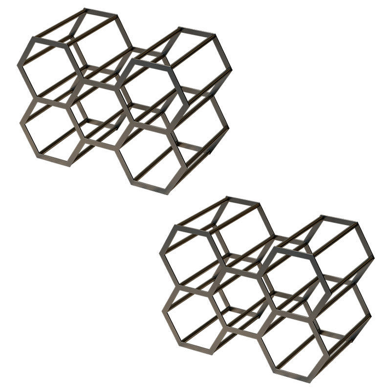 Tabletop Glam Style Wine Rack Metal Wine Bottle Rack for Living Room