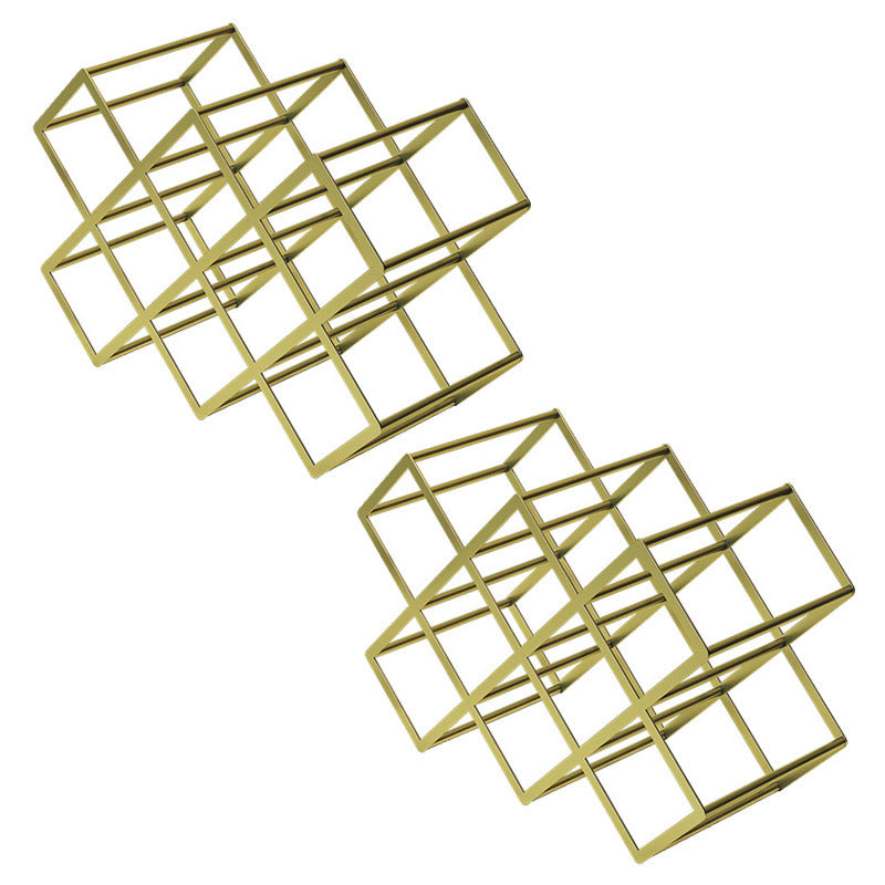 Tabletop Glam Style Wine Rack Metal Wine Bottle Rack for Living Room