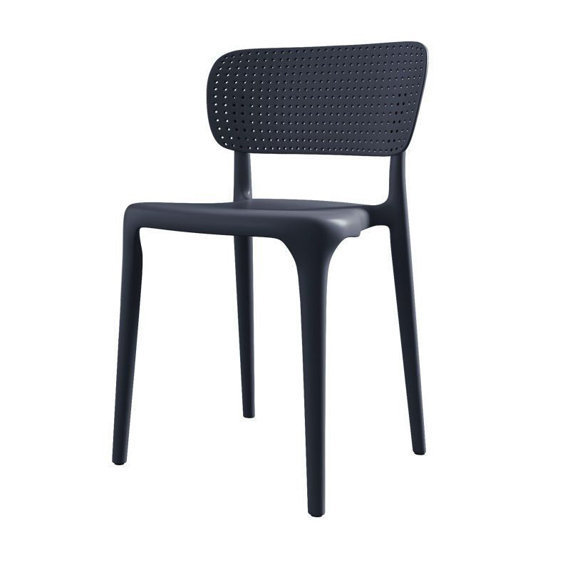 Kitchen Plastic Dining Chair Modern Style Open Back Side Chair