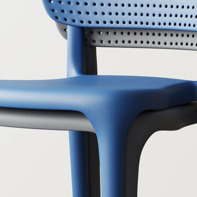 Kitchen Plastic Dining Chair Modern Style Open Back Side Chair