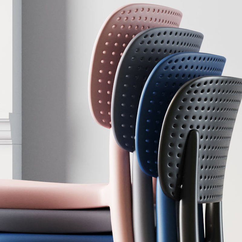 Kitchen Plastic Dining Chair Modern Style Open Back Side Chair
