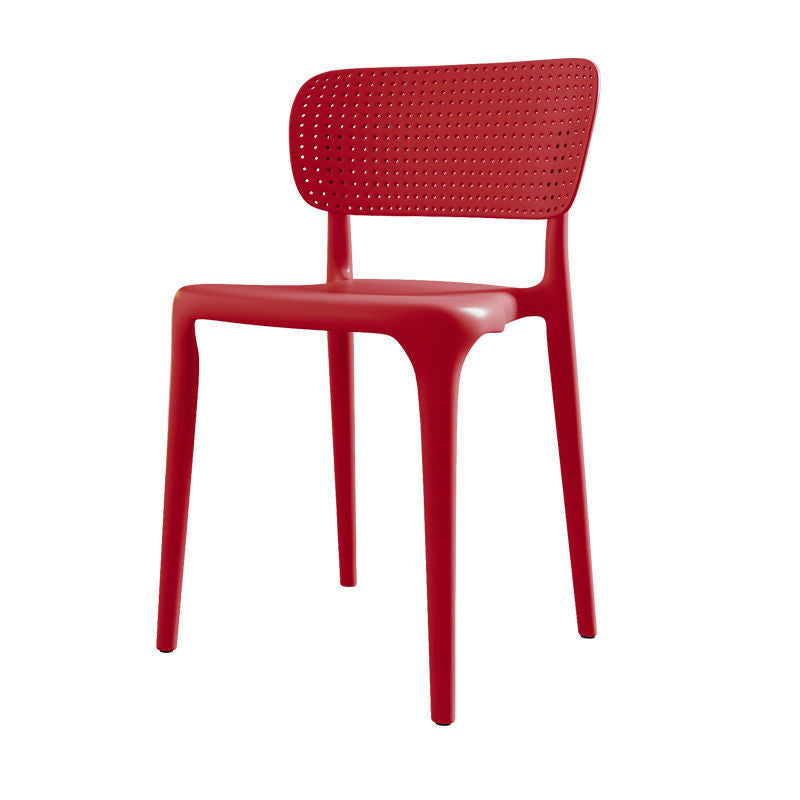 Kitchen Plastic Dining Chair Modern Style Open Back Side Chair
