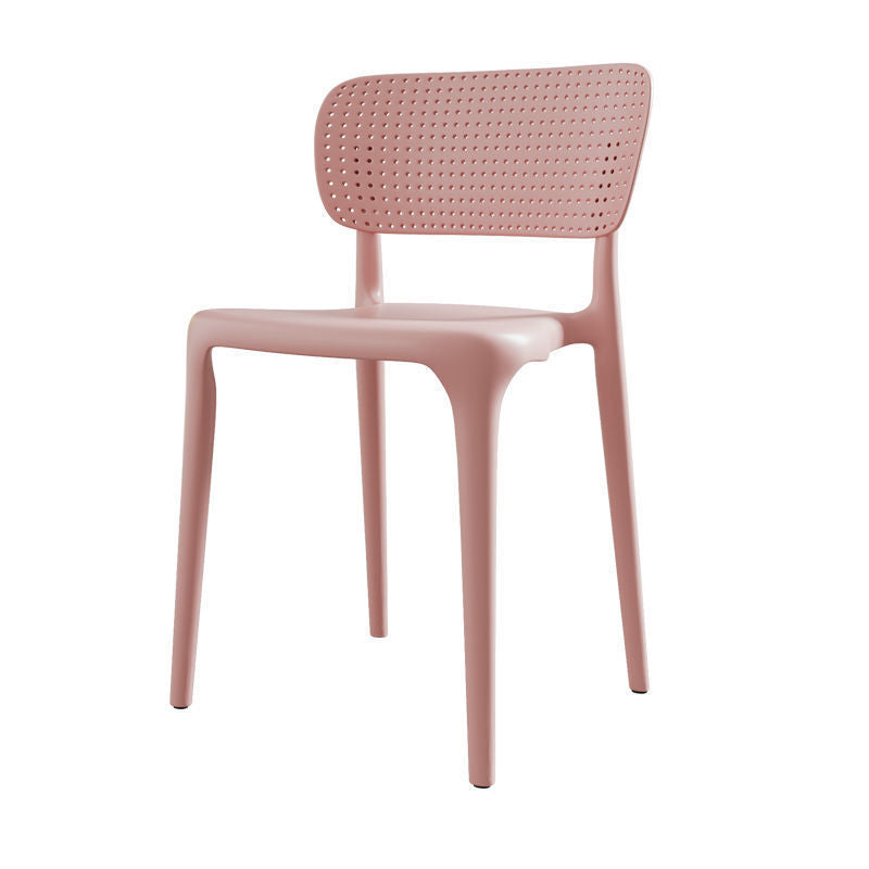 Kitchen Plastic Dining Chair Modern Style Open Back Side Chair