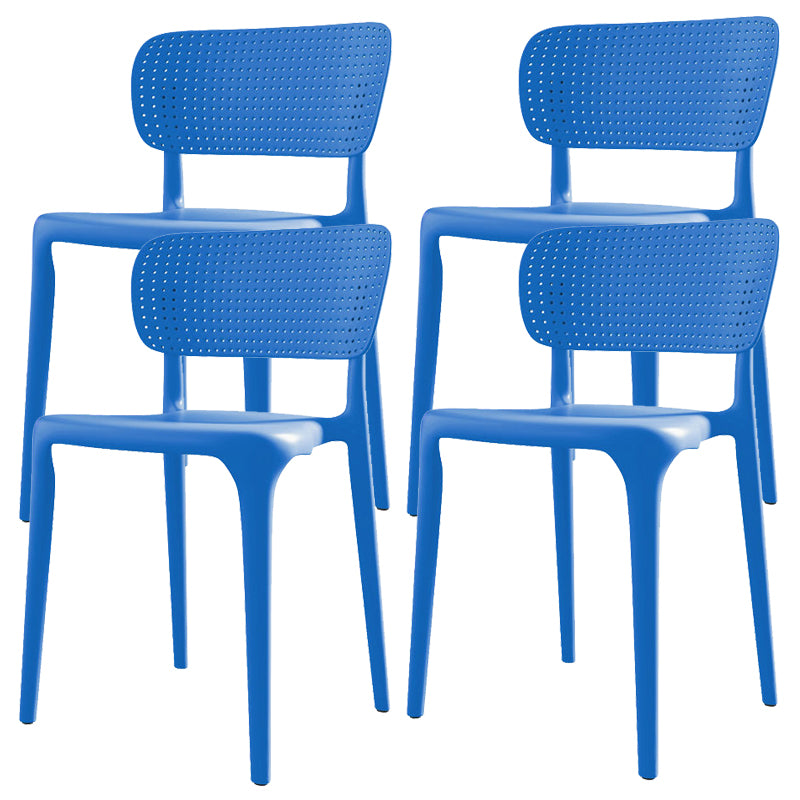 Kitchen Plastic Dining Chair Modern Style Open Back Side Chair
