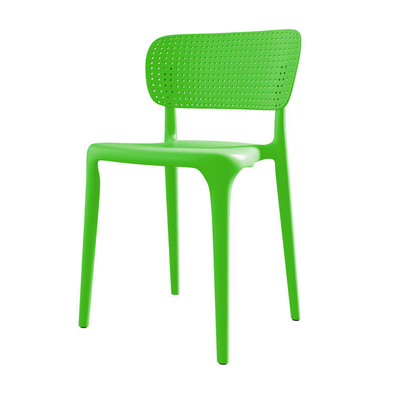 Kitchen Plastic Dining Chair Modern Style Open Back Side Chair