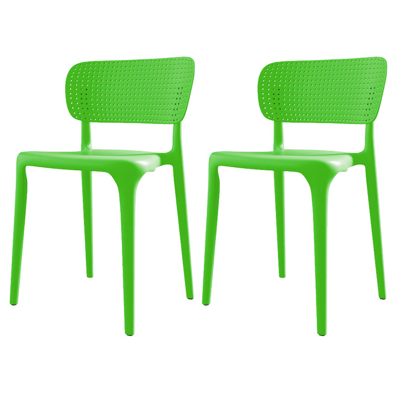 Kitchen Plastic Dining Chair Modern Style Open Back Side Chair
