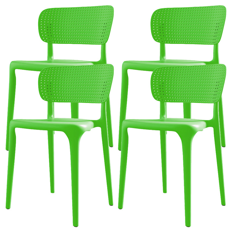 Kitchen Plastic Dining Chair Modern Style Open Back Side Chair