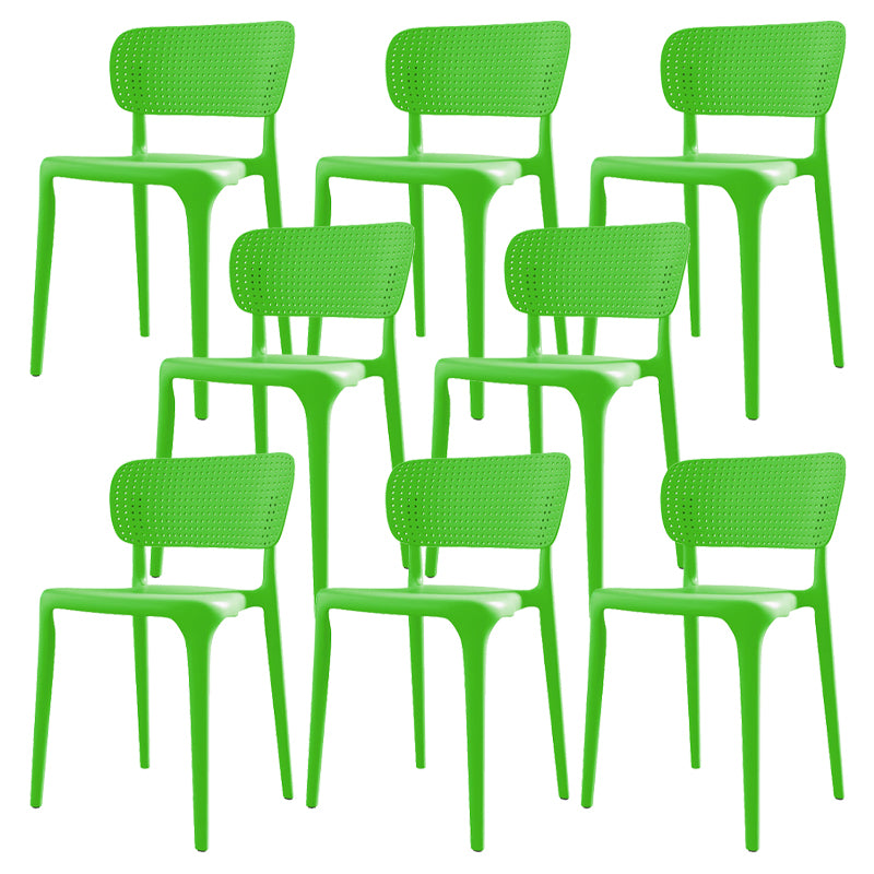 Kitchen Plastic Dining Chair Modern Style Open Back Side Chair