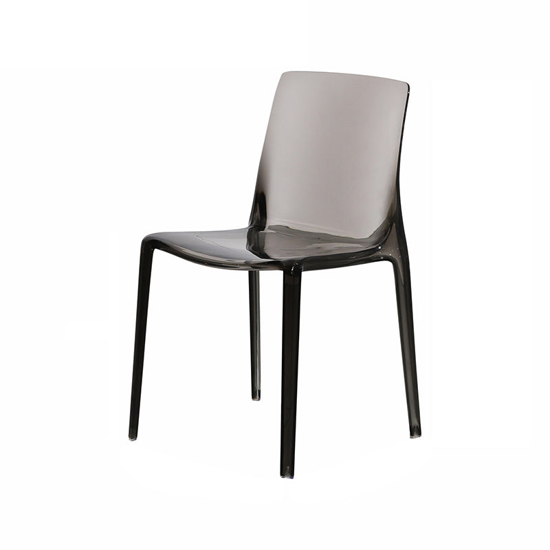 Kitchen Dining Side Chair Contemporary Plastic Dining Armless Chair