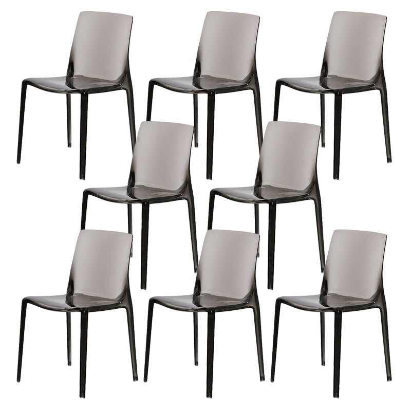 Kitchen Dining Side Chair Contemporary Plastic Dining Armless Chair