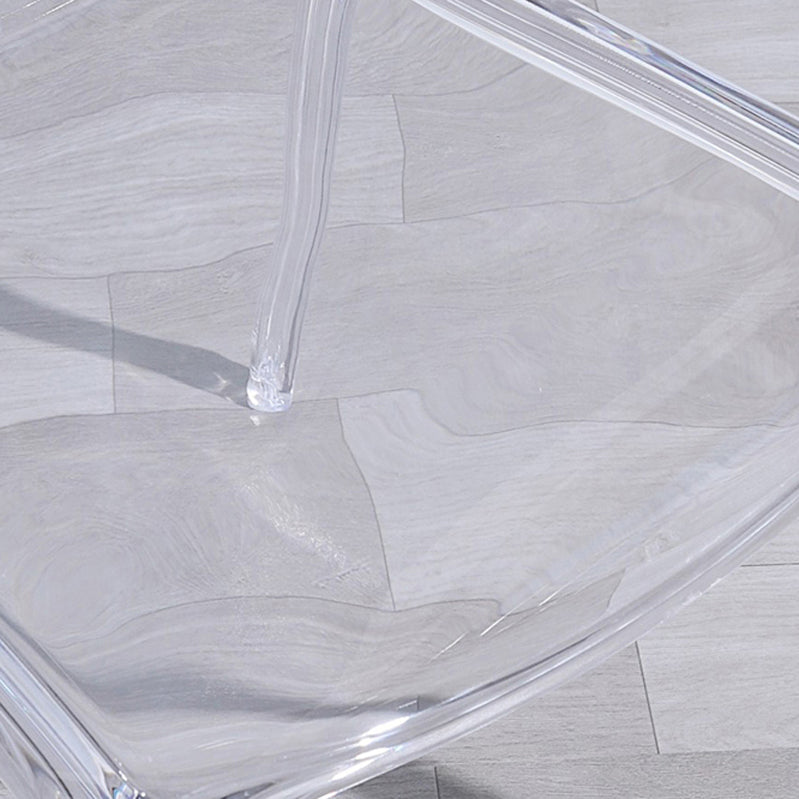 Kitchen Dining Side Chair Contemporary Plastic Dining Armless Chair