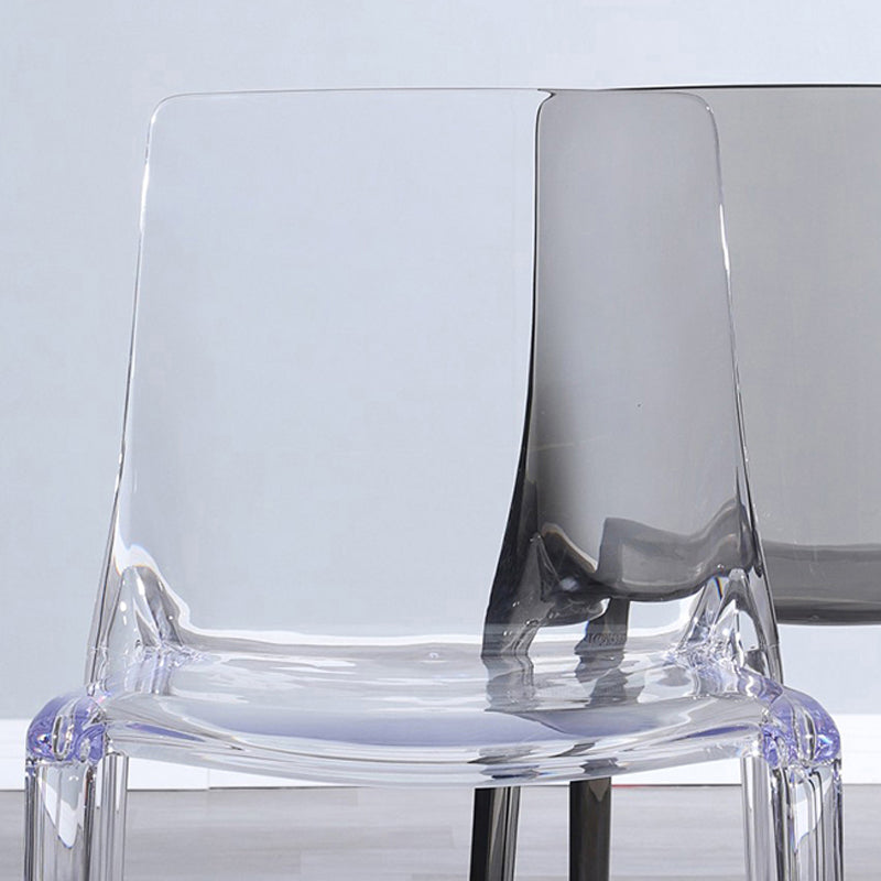 Kitchen Dining Side Chair Contemporary Plastic Dining Armless Chair