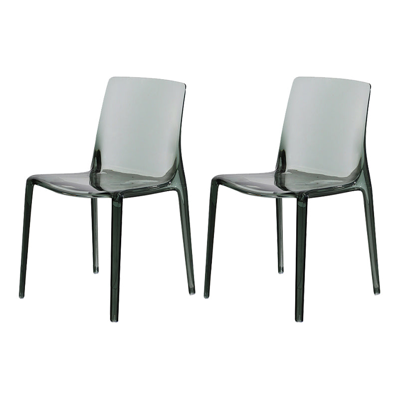 Kitchen Dining Side Chair Contemporary Plastic Dining Armless Chair