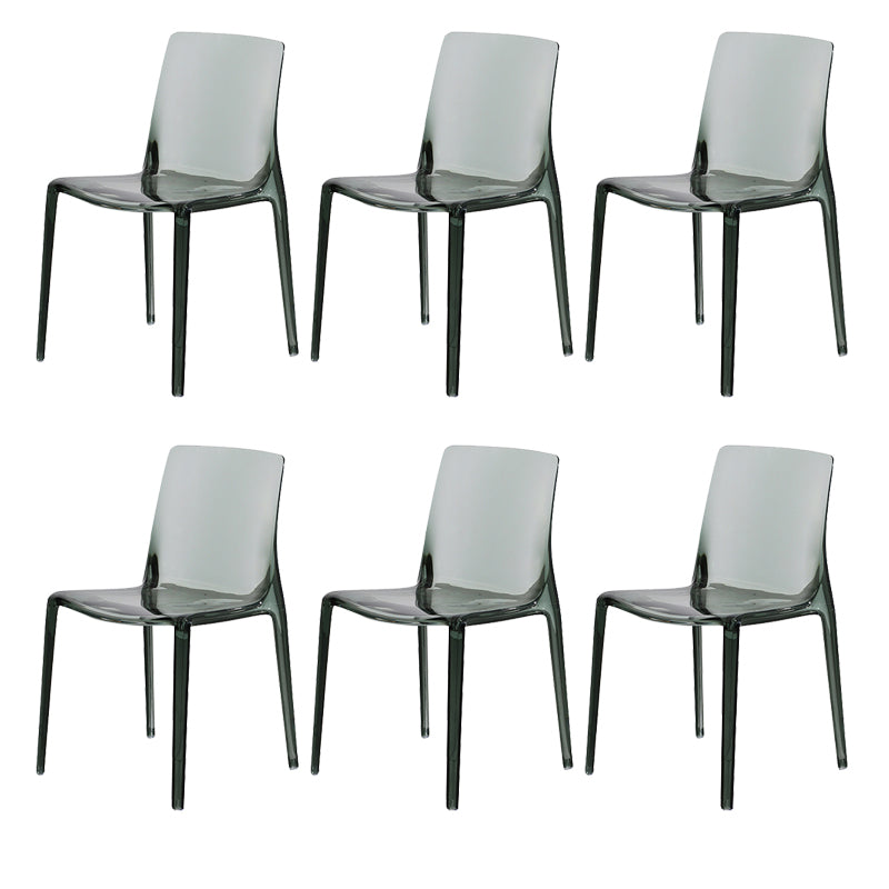 Kitchen Dining Side Chair Contemporary Plastic Dining Armless Chair
