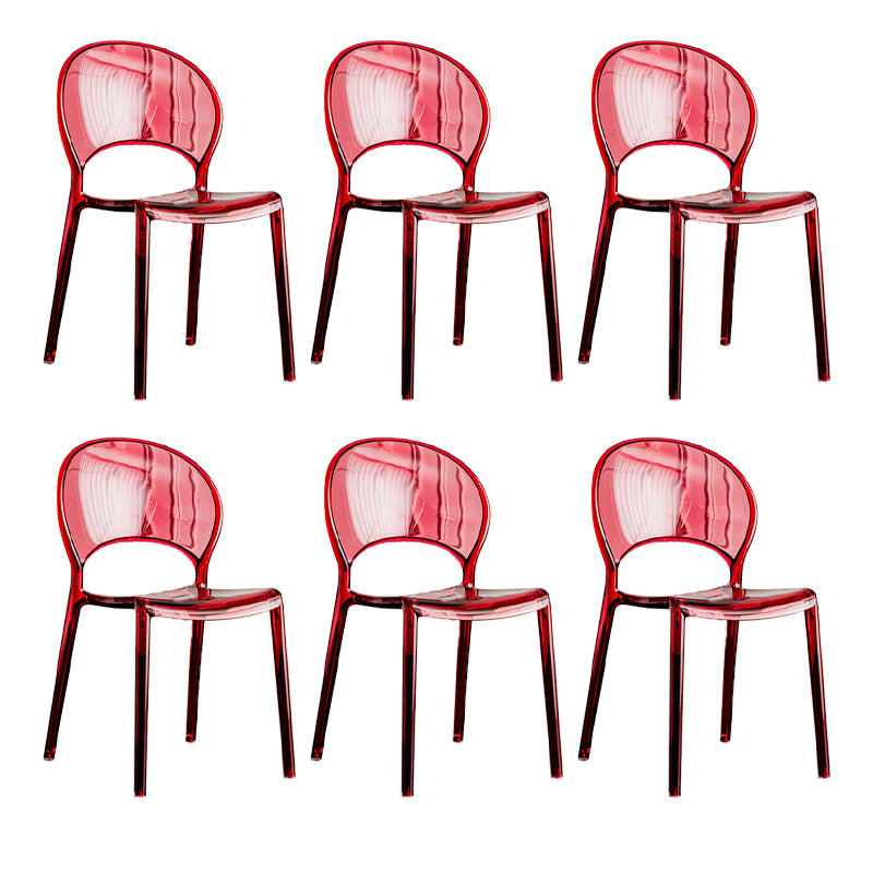 Open Back Dining Side Chair Contemporary Plastic Dining Chair