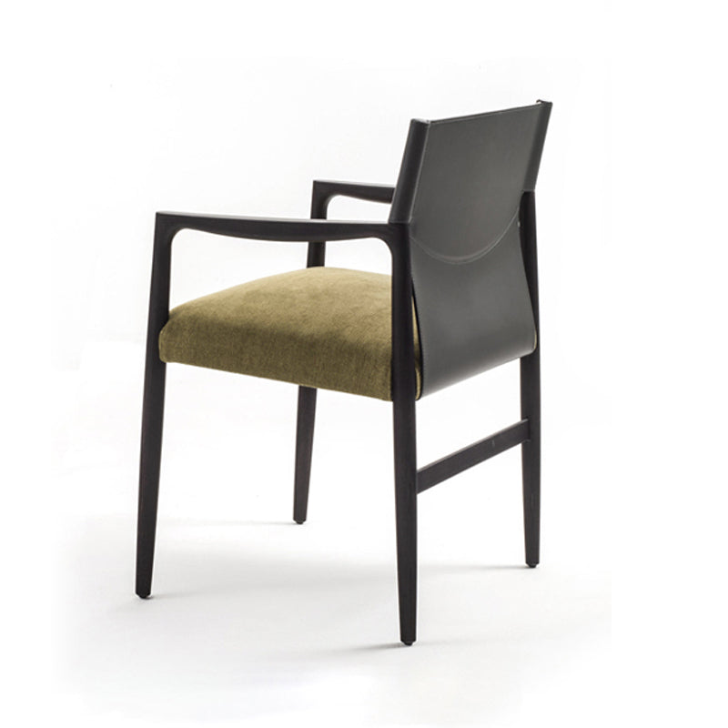 Dining Room Industrial Dining Chair Upholstered Solid Wood Side Chair