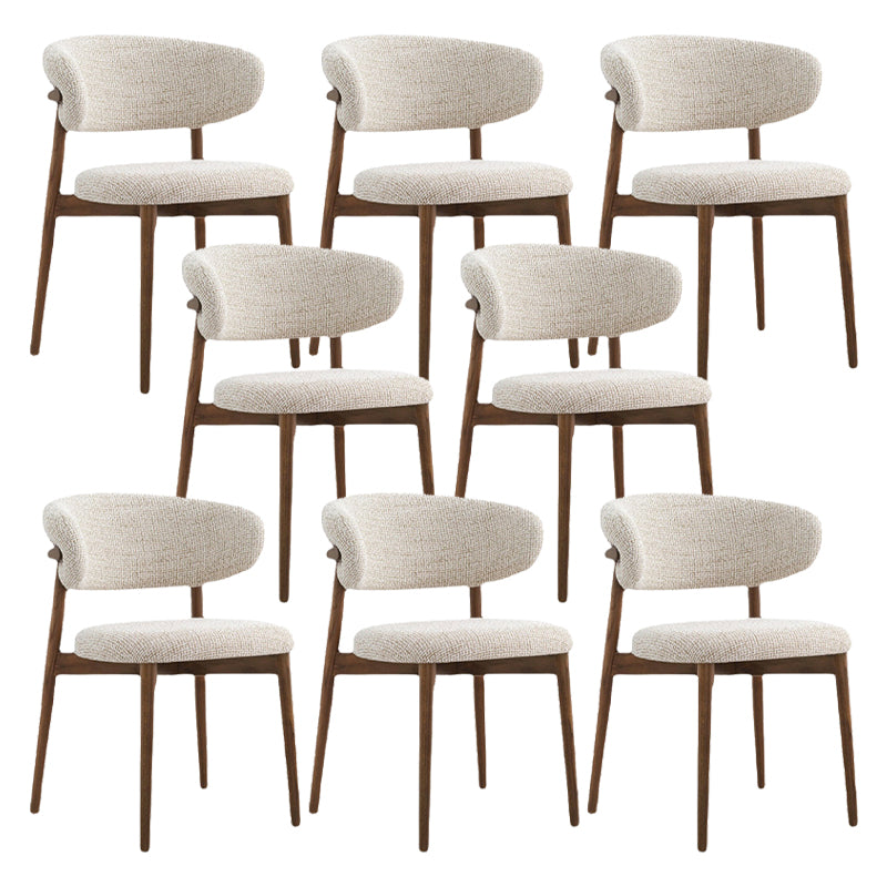 Home Open Back Side Chair Contemporary Solid Wood Dining Chair