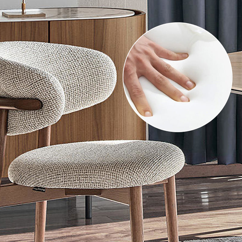 Home Open Back Side Chair Contemporary Solid Wood Dining Chair