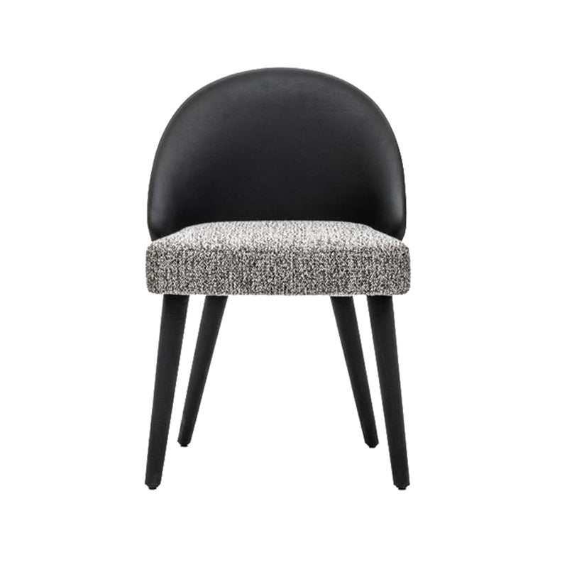 Home Industrial Dining Chair Kitchen Wood Dining Chair in Black Legs