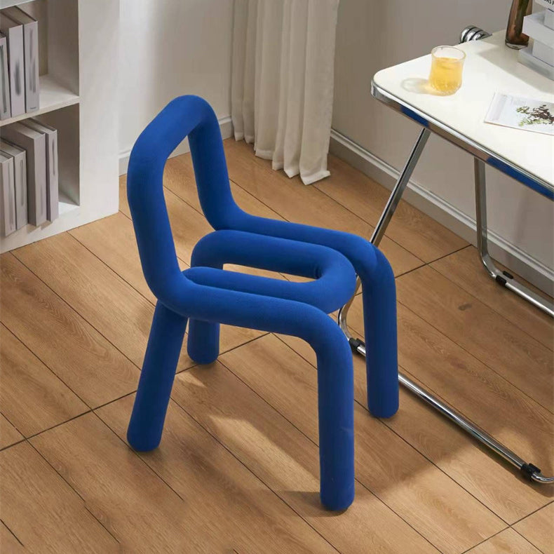 Home Fabric Side Chair Glam Style Open Back Armless Chair Set