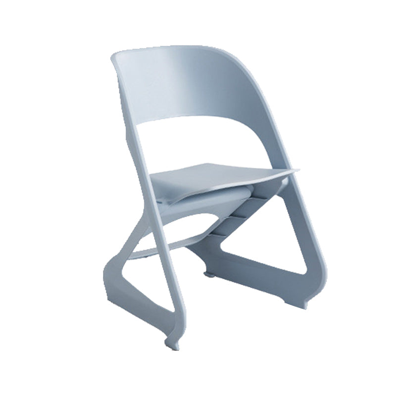 Open Back Dining Side Chair Contemporary Plastic Armless Chair