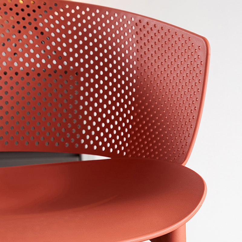 Open Back Dining Side Chair Modern Home Plastic Dining Arm Chair