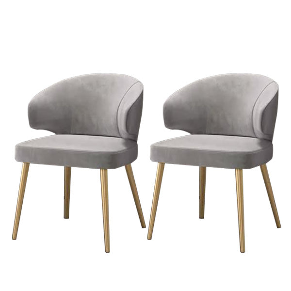 Fabric Glam Style Side Chair Wingback Arm Chair with Gold Legs