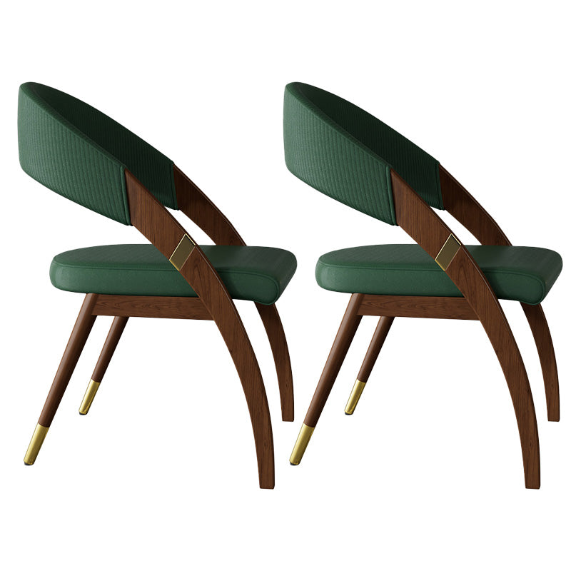 Open Back Contemporary Arm Chair Home Solid Wood Dining Chair