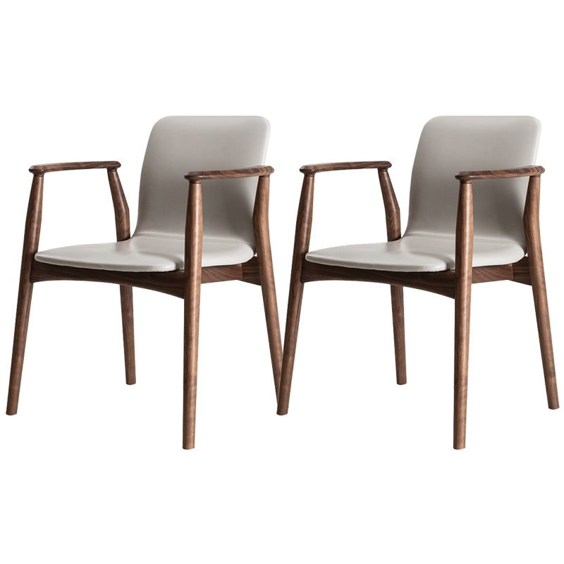 Contemporary Solid Wood Dining Chair Upholstered Arm Chair Home