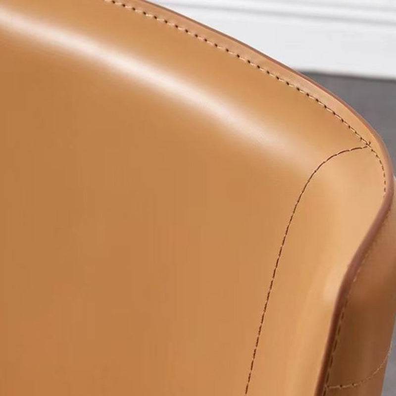 Faux Leather Dining Chair Modern Style Wingback Armless Chair