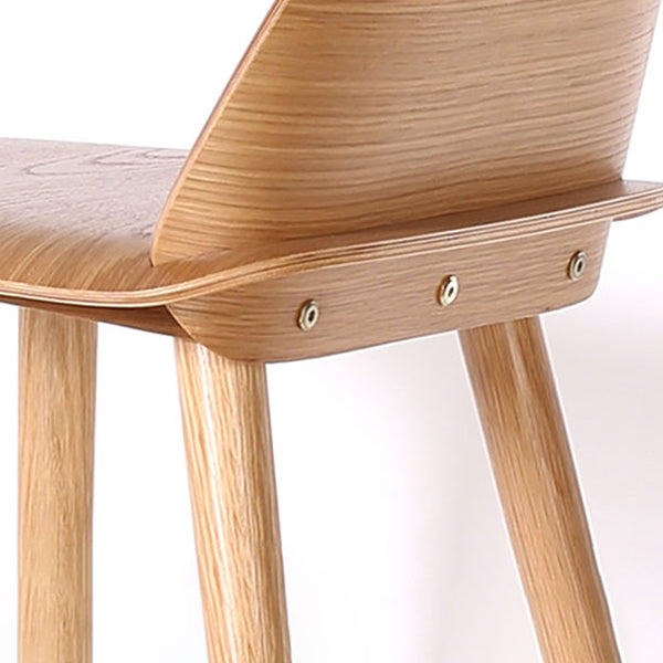 Modern Low Back Barstool Wooden Counter Bar Stool with Wood Legs