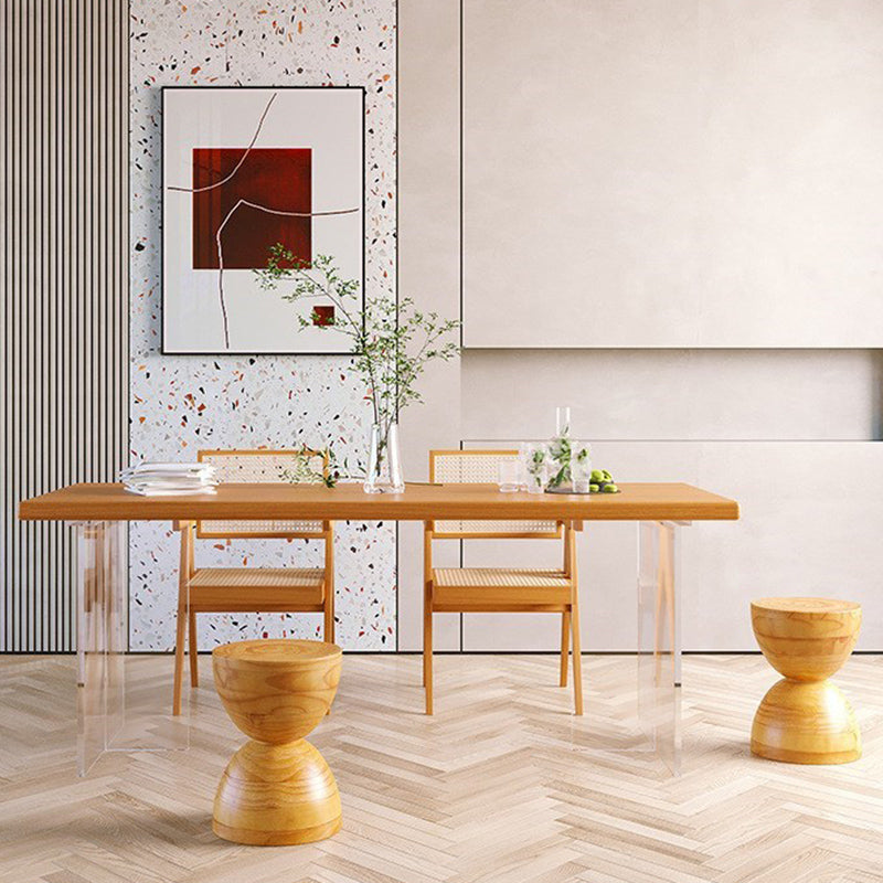 Modern 1/2/5 Pieces Dining Set Rectangle Wood Dining Table for kitchen