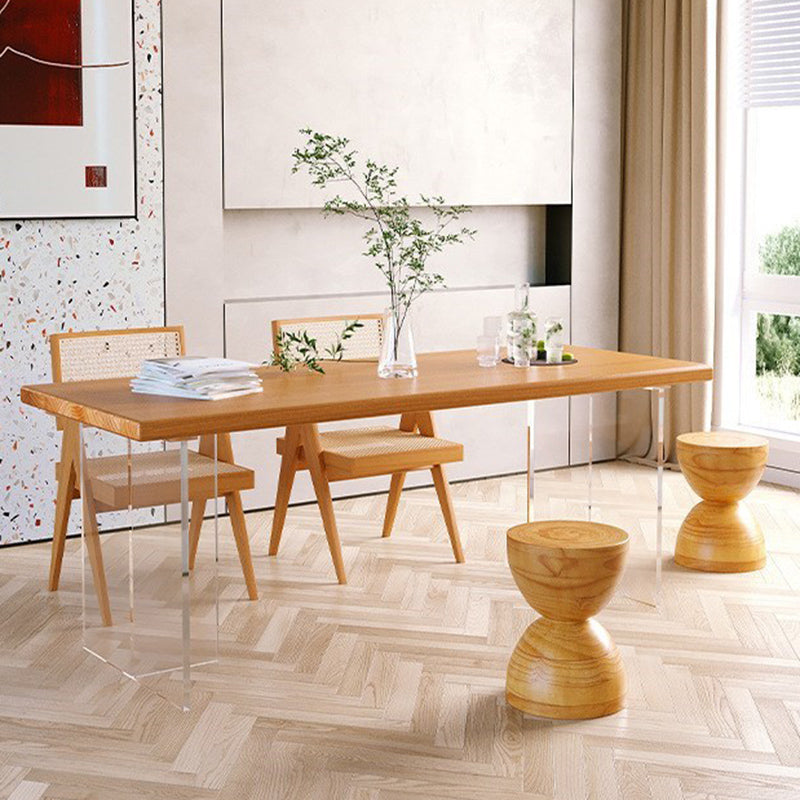 Modern 1/2/5 Pieces Dining Set Rectangle Wood Dining Table for kitchen
