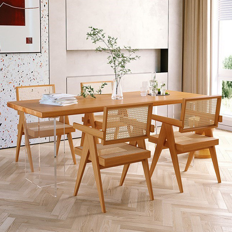 Modern 1/2/5 Pieces Dining Set Rectangle Wood Dining Table for kitchen