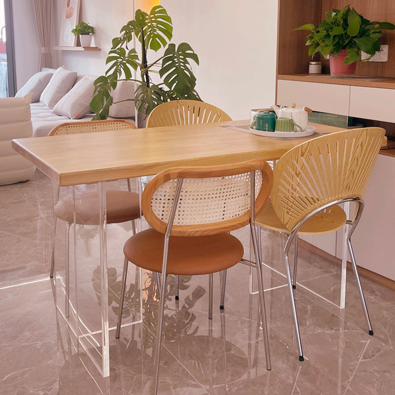 Modern 1/2/5 Pieces Dining Set Rectangle Wood Dining Table for kitchen