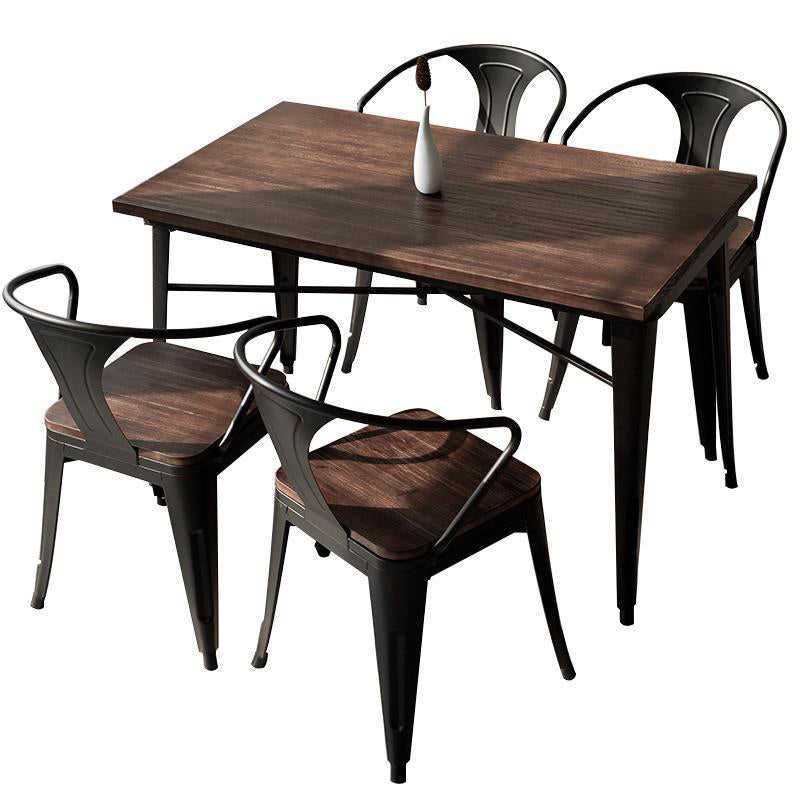 Industrial 1/3/4/5 Pieces Dining Set Wood Dining Table for Dining Room