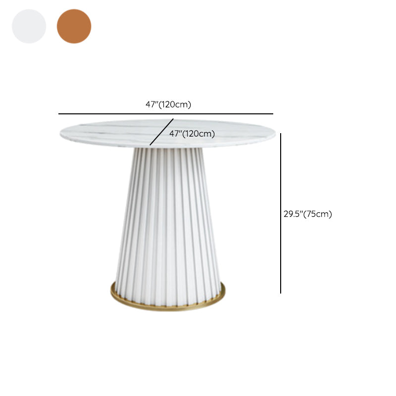 Modern 1/2/5/7 Pieces Dining Set Round Stone Dining Table for Kitchen