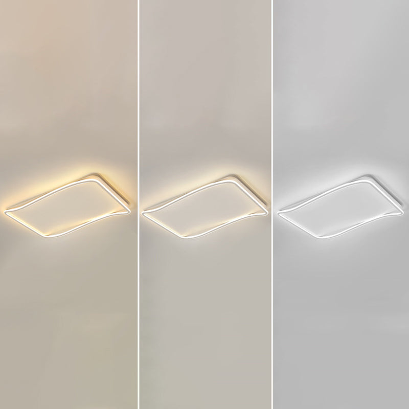 Contemporary Ceiling Light White LED Flush Mount Lighting for Home
