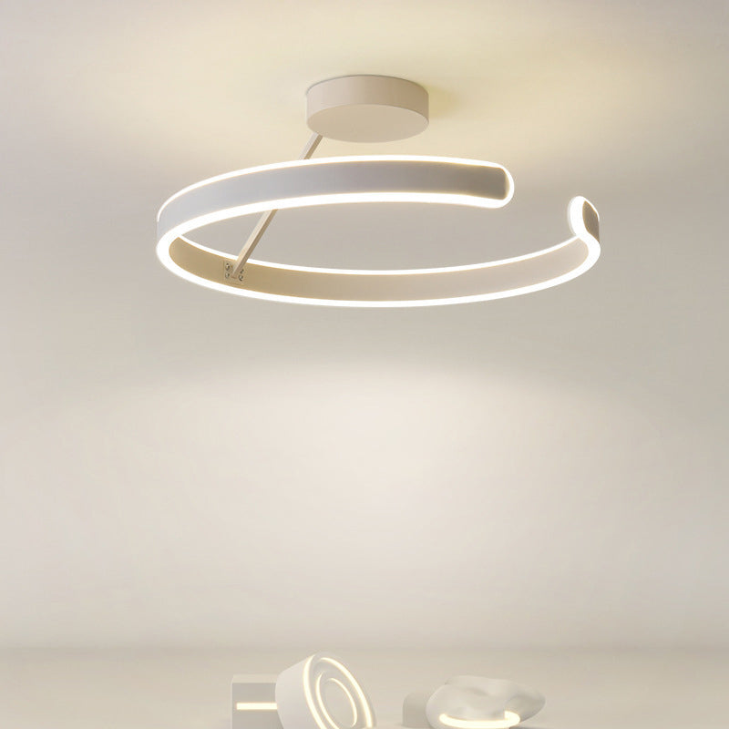 Modern Ceiling Light LED White Shaded Flush Mount Lighting for Foyer