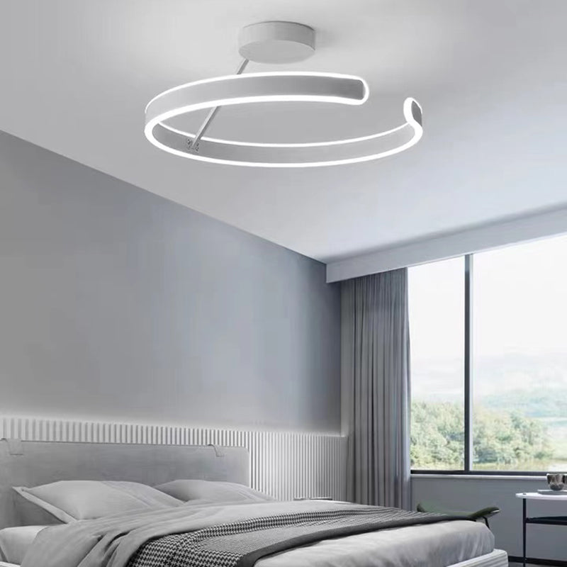 Modern Ceiling Light LED White Shaded Flush Mount Lighting for Foyer
