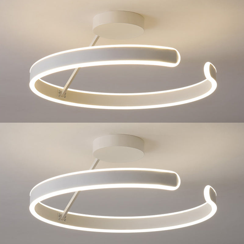 Modern Ceiling Light LED White Shaded Flush Mount Lighting for Foyer