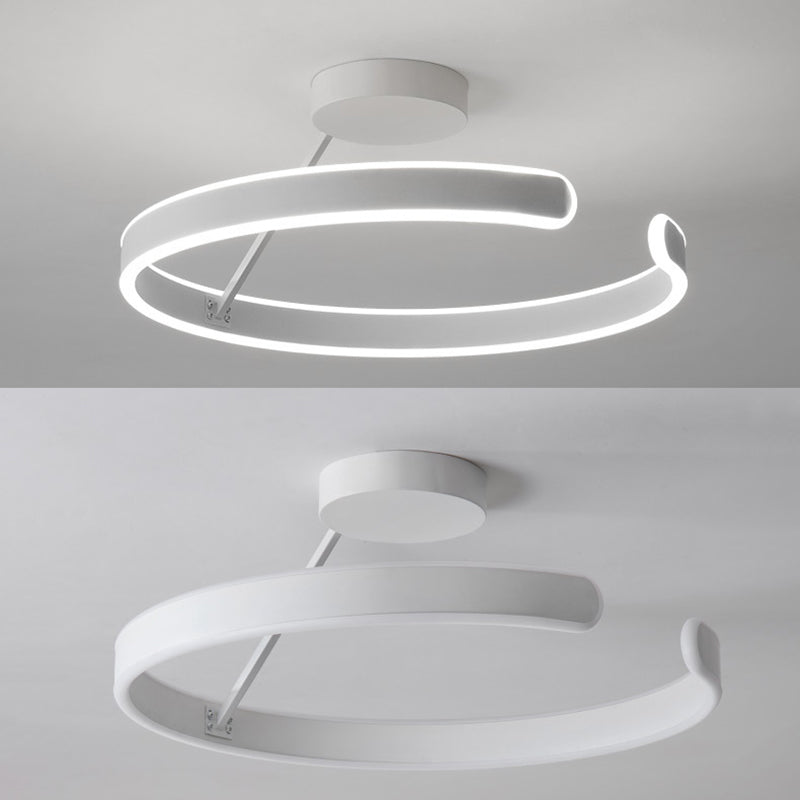 Modern Ceiling Light LED White Shaded Flush Mount Lighting for Foyer